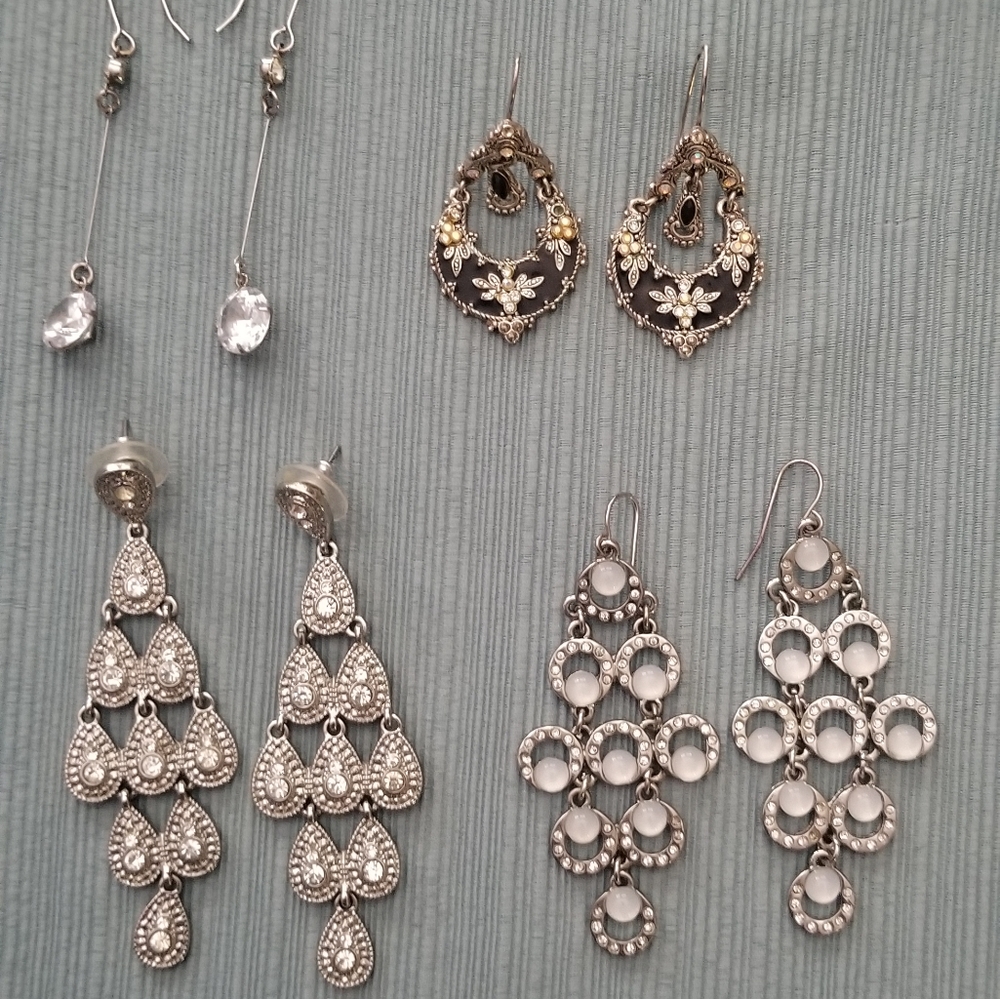 4 pair of elegant earrings